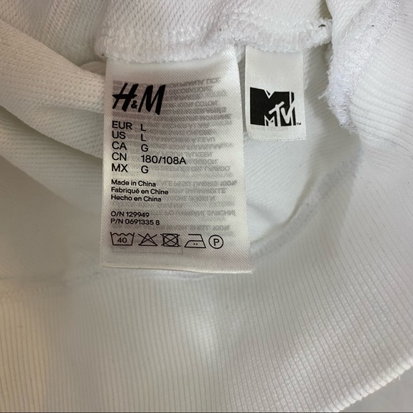 Moschino x H&M x MTV White Logo Hooded Sweatshirt - Picture 4 of 5